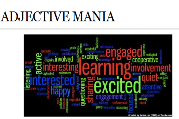 Webquest: Adjective mania | Recurso educativo 35154
