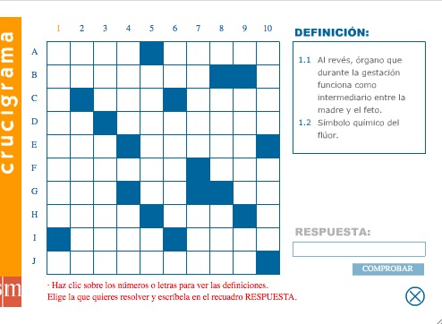 Crucigrama de ciencias | Recurso educativo 36072