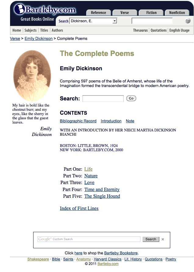The Complete Poems by Emily Dickinson | Recurso educativo 42408