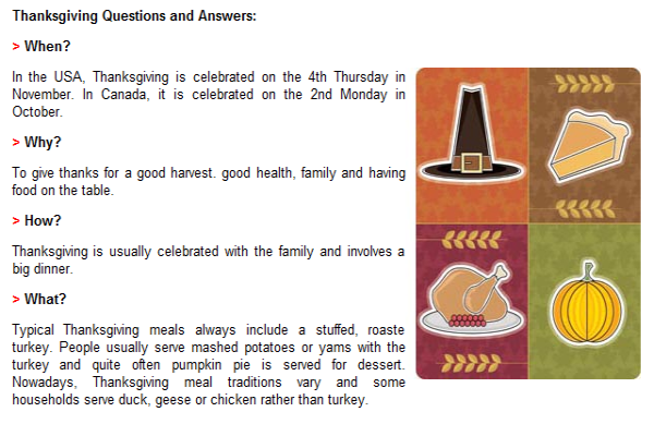 Thanksgiving | Recurso educativo 45576