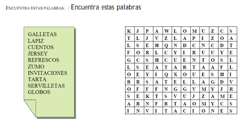 Ficha: Sopa de letras | Recurso educativo 47656