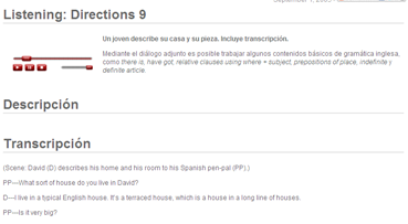 Listening: Description of a house | Recurso educativo 48379