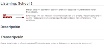 Listening: School 2 | Recurso educativo 48396