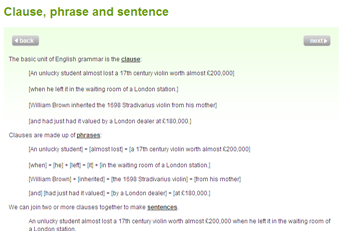 Grammar: Clause, phrase and sentence | Recurso educativo 48885