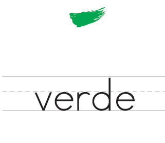 Lectoescritura de palabras: color verde | Recurso educativo 50460