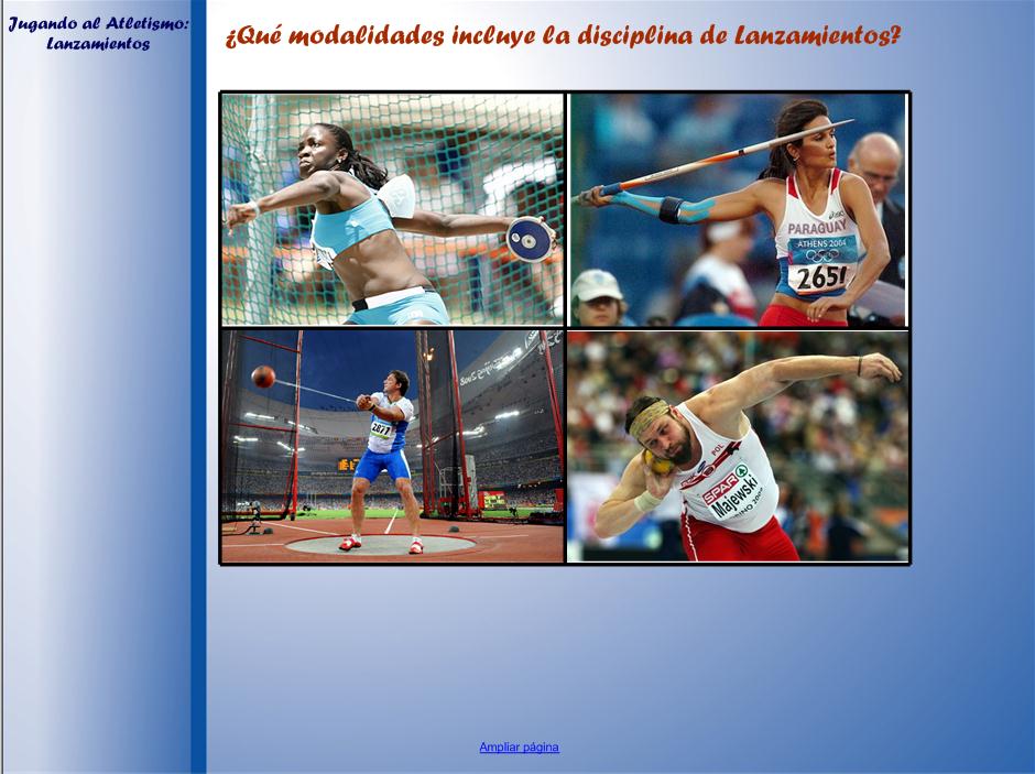 Jugando al Atletismo: Lanzamientos | Recurso educativo 50763