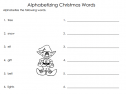 Alphabetizing Christmas words | Recurso educativo 77020