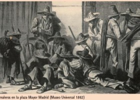 Picture of short-term farm labourers in Madrid (1862). | Recurso educativo 104601