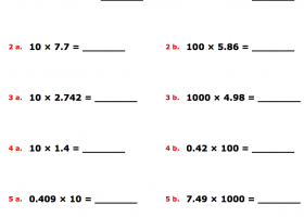 Ejercicios de decimales 8: Multiplicación | Recurso educativo 104899