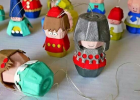 Muñecos fabricados con cajas de huevos de cartón | Recurso educativo 675652