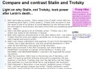 Comparación de Stalin e Trotsky | Recurso educativo 732801