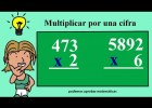 Enseñar a un niño a multiplicar por 1 (una) cifra o dígito | Recurso educativo 789817
