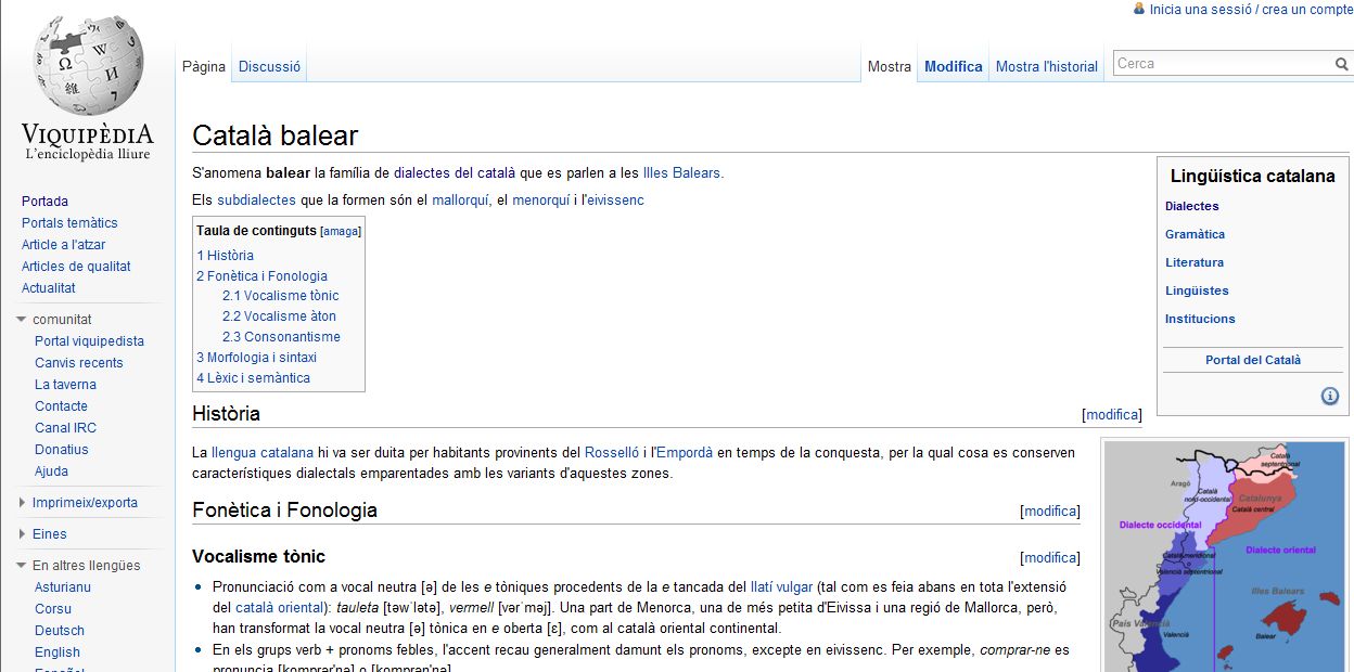 Català balear - Viquipèdia | Recurso educativo 34098