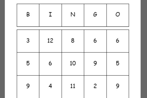 Bingo game | Recurso educativo 41709