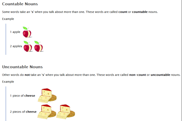 Countable and uncountable nouns | Recurso educativo 47954