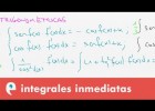Integrales indefinidas: integrales inmediatas | Recurso educativo 109345