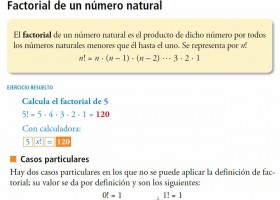 Factorial de un número natural y numeros combinatorios | Recurso educativo 761347